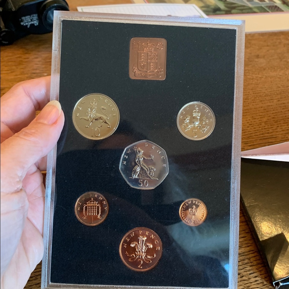 1971 UK Mint coin collection in box and plastic protective box